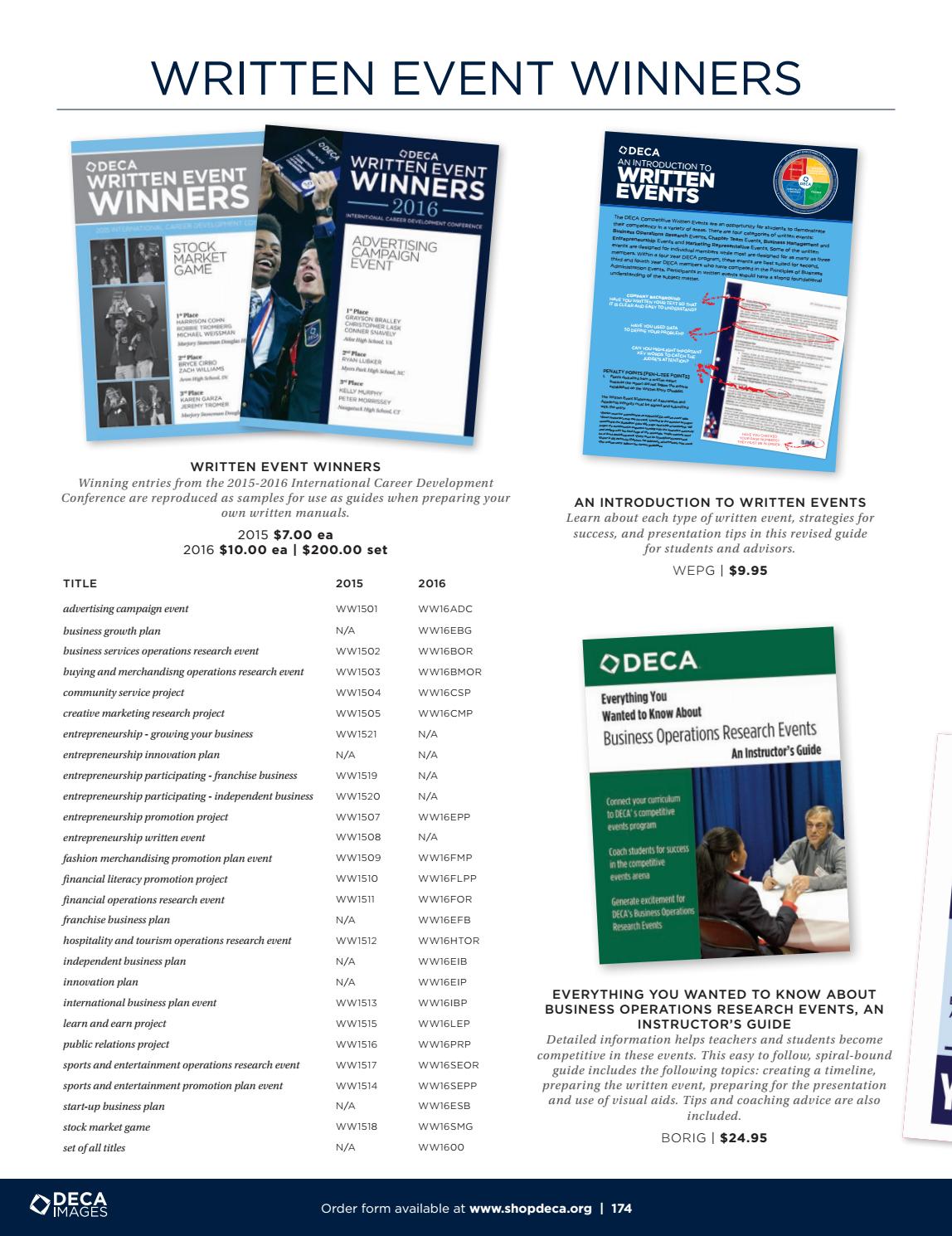 Deca business plan template image