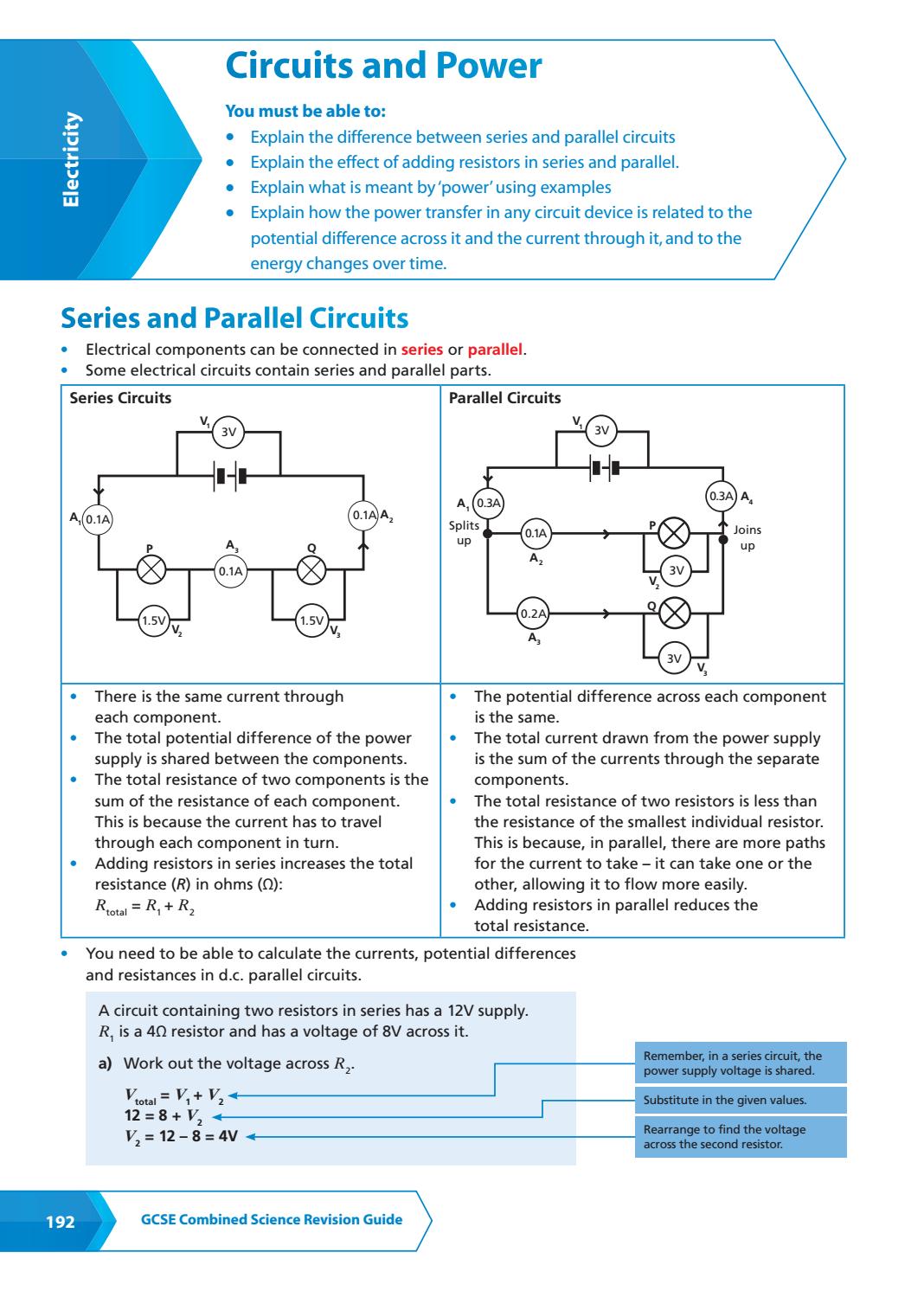 Similarities And Differences Between The Series Parallel Circuits
