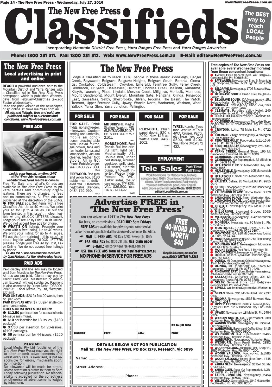 Sections of a newspaper