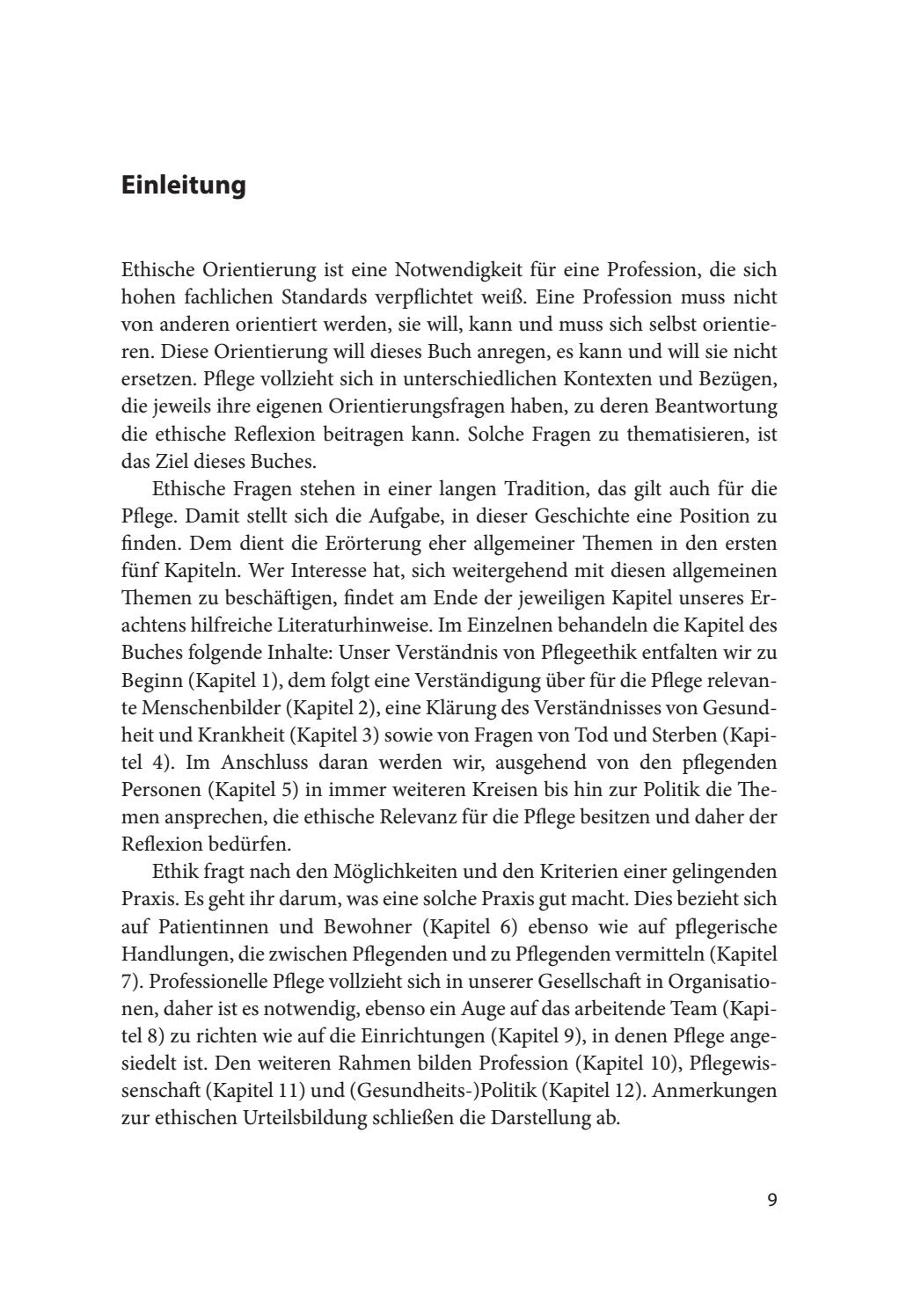 Ethische Orientierung in der Pflege by