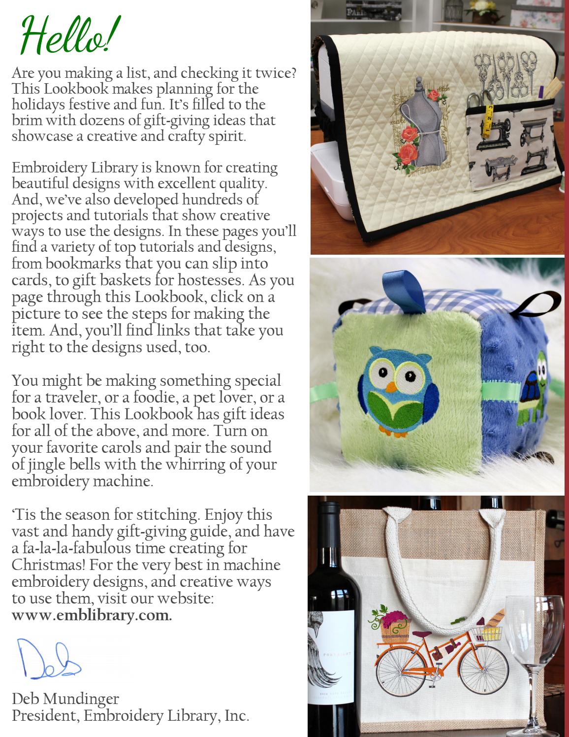 Embroidery Library Christmas Gift Guide Lookbook by Embroidery Library