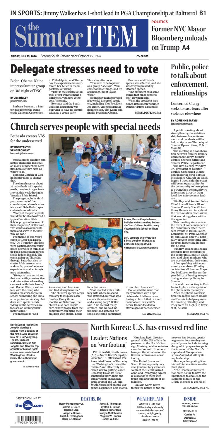 july 29 2016 by the sumter item issuu