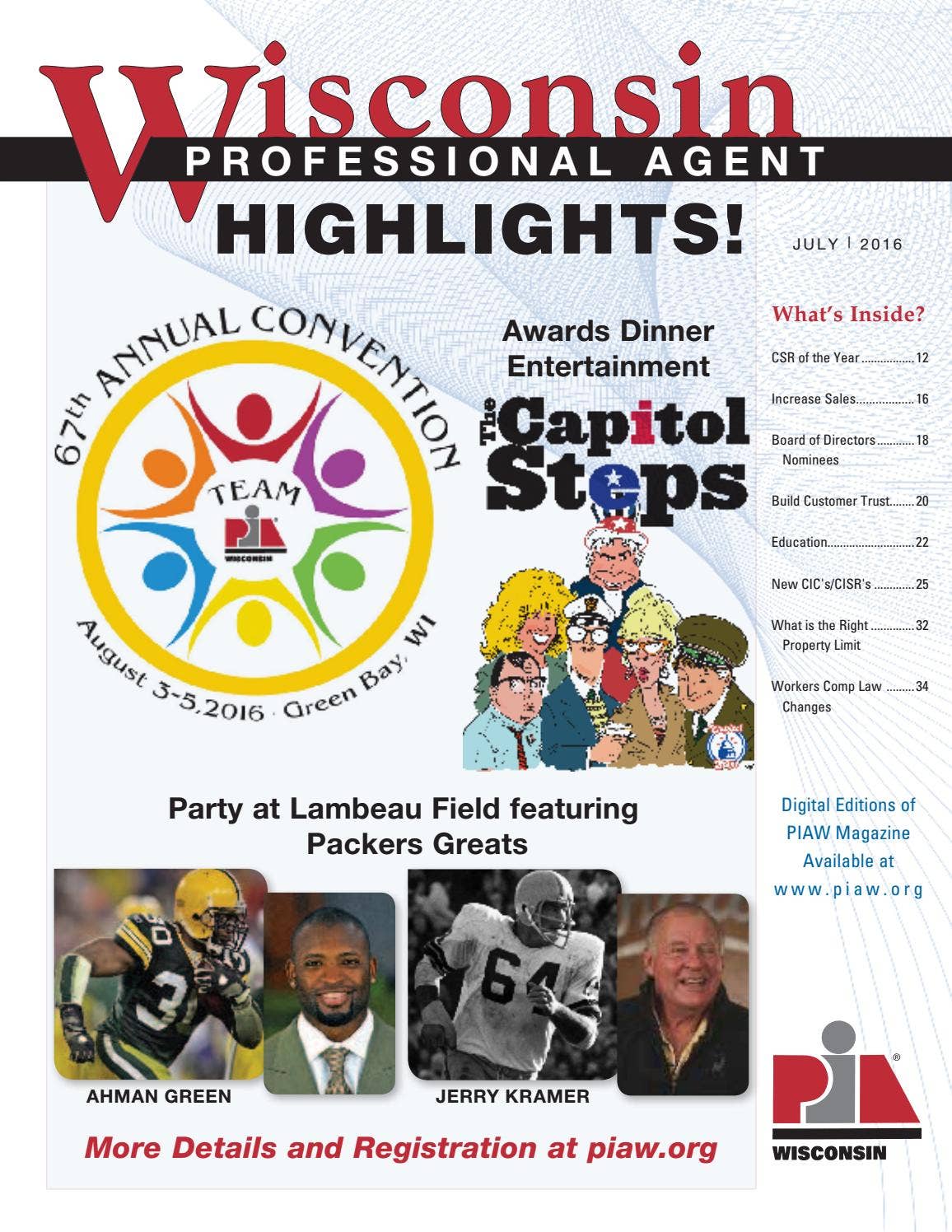 July 2016 Wisconsin Professional Agent by Professional Insurance Agents ...