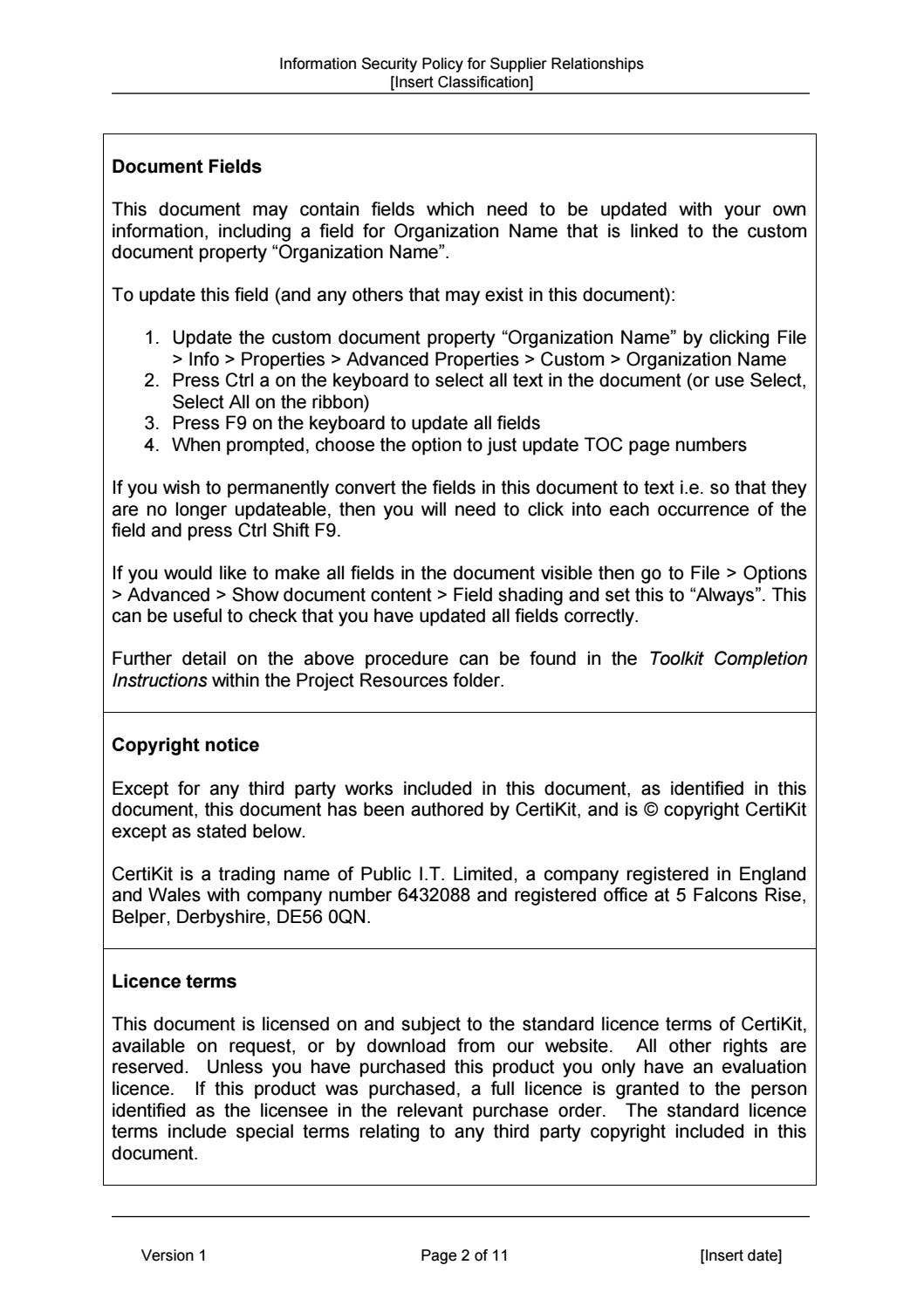 Isms doc a15 1 information security policy for supplier relationships ...