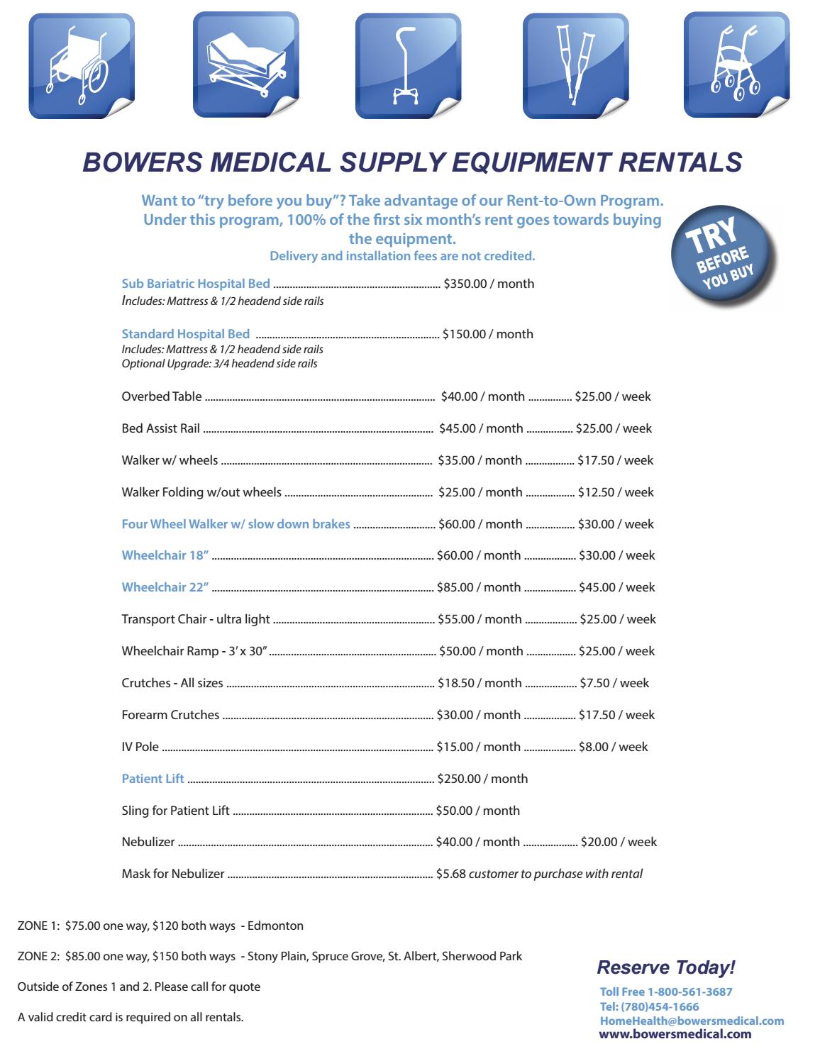 Bowers Rentals Edmonton by Bowers Medical Supply Issuu