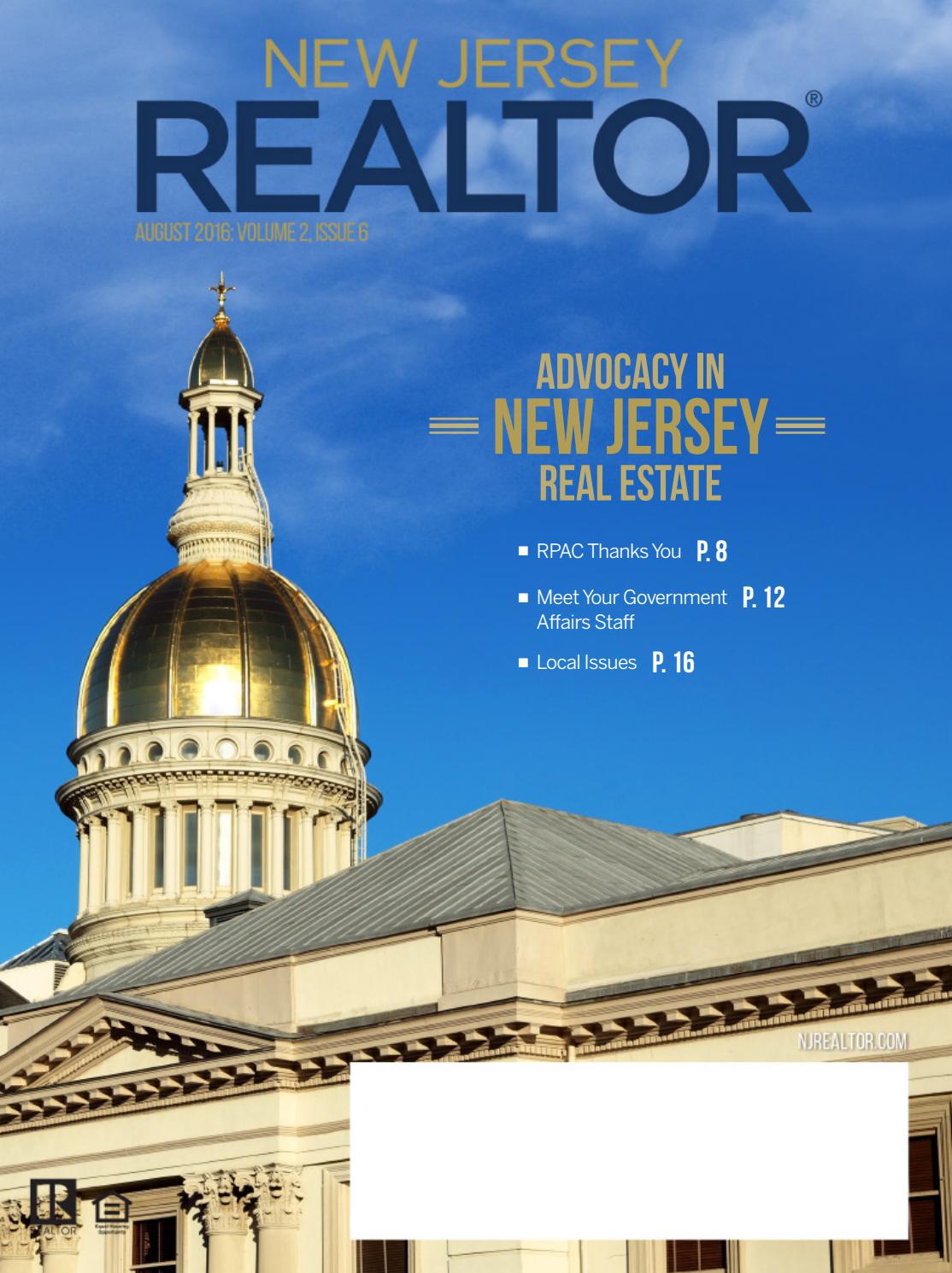 New Jersey Realtor August 2016 by New Jersey Realtor® Issuu