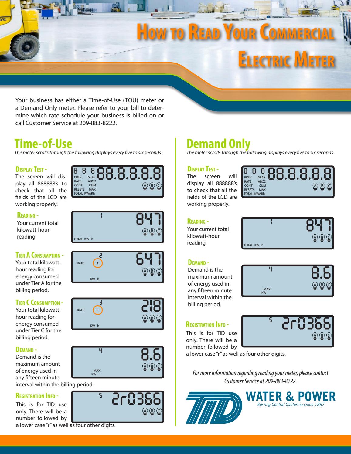 How to Read Your Commercial Meter by Turlock Irrigation District Issuu