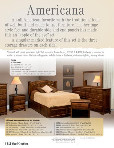 E & G Amish Furniture 2016 E&S 实木 Creations 家具目录 / Bedrooms / 第 18 页