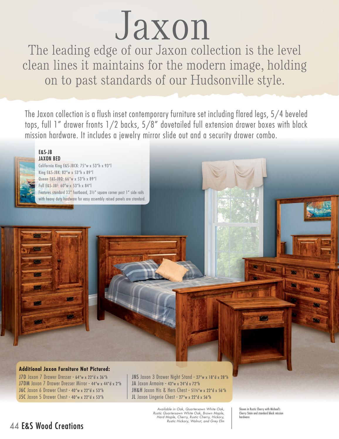 2016 E&S Wood Creations Catalog / Bedrooms / E & G Amish Furniture by E