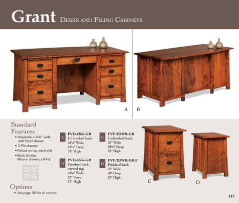 E & G Amish Furniture 2016 Forks Valley Woodworking 书桌 目录 / Desks / 第 15 页