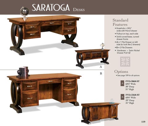 E & G Amish Furniture 2016 Forks Valley Woodworking 书桌 目录 / Desks / 第 17 页