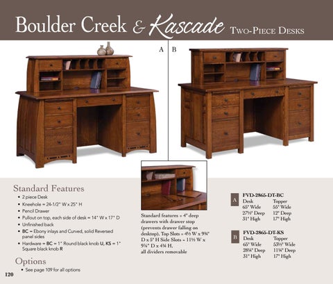 E & G Amish Furniture 2016 Forks Valley Woodworking 书桌 目录 / Desks / 第 18 页