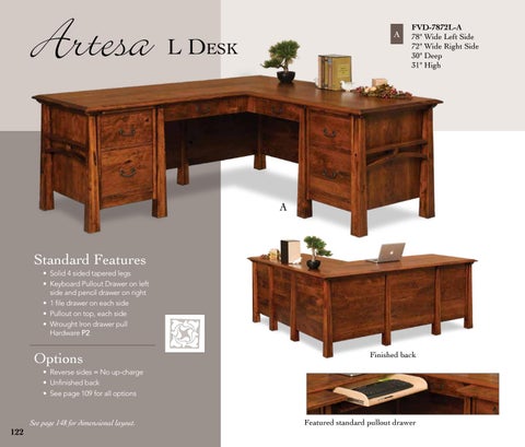 E & G Amish Furniture 2016 Forks Valley Woodworking 书桌 目录 / Desks / 第 20 页