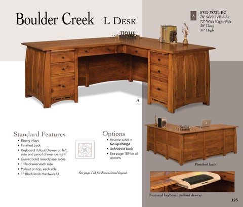 E & G Amish Furniture 2016 Forks Valley Woodworking 书桌 目录 / Desks / 第 21 页