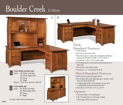 E & G Amish Furniture 2016 Forks Valley Woodworking 书桌 目录 / Desks / 第 22 页