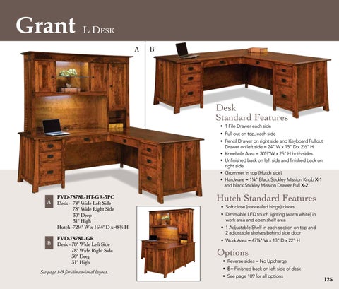 E & G Amish Furniture 2016 Forks Valley Woodworking 书桌 目录 / Desks / 第 23 页