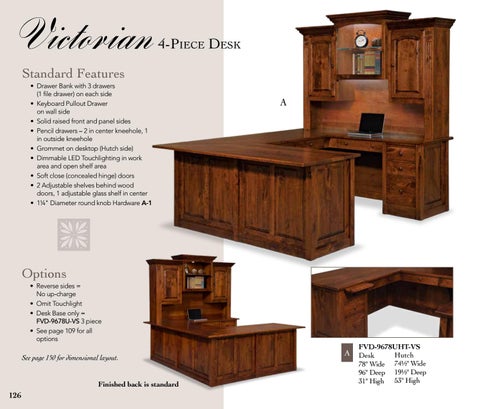 E & G Amish Furniture 2016 Forks Valley Woodworking 书桌 目录 / Desks / 第 24 页