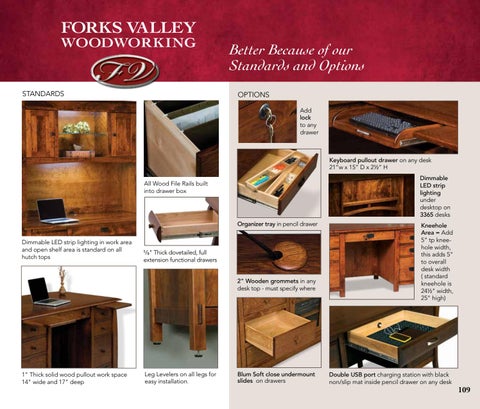 E & G Amish Furniture 2016 Forks Valley Woodworking 书桌 目录 / Desks / 第 7 页