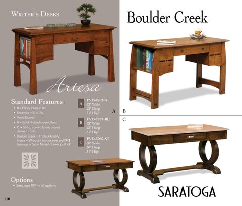 E & G Amish Furniture 2016 Forks Valley Woodworking 书桌 目录 / Desks / 第 8 页