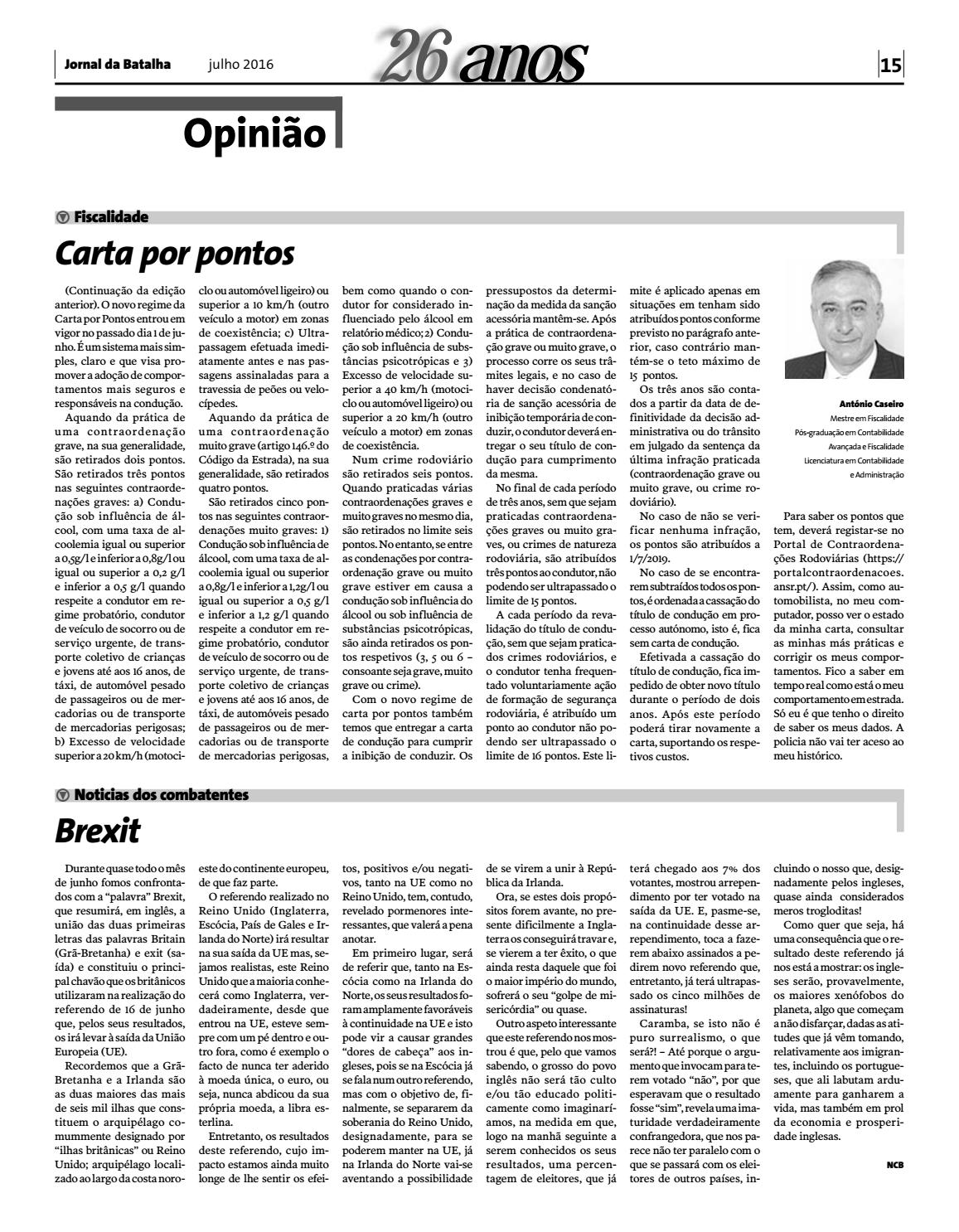 JORNAL DA BATALHA EDIÇÃO JULHO 2016 by Jornal Batalha - Issuu