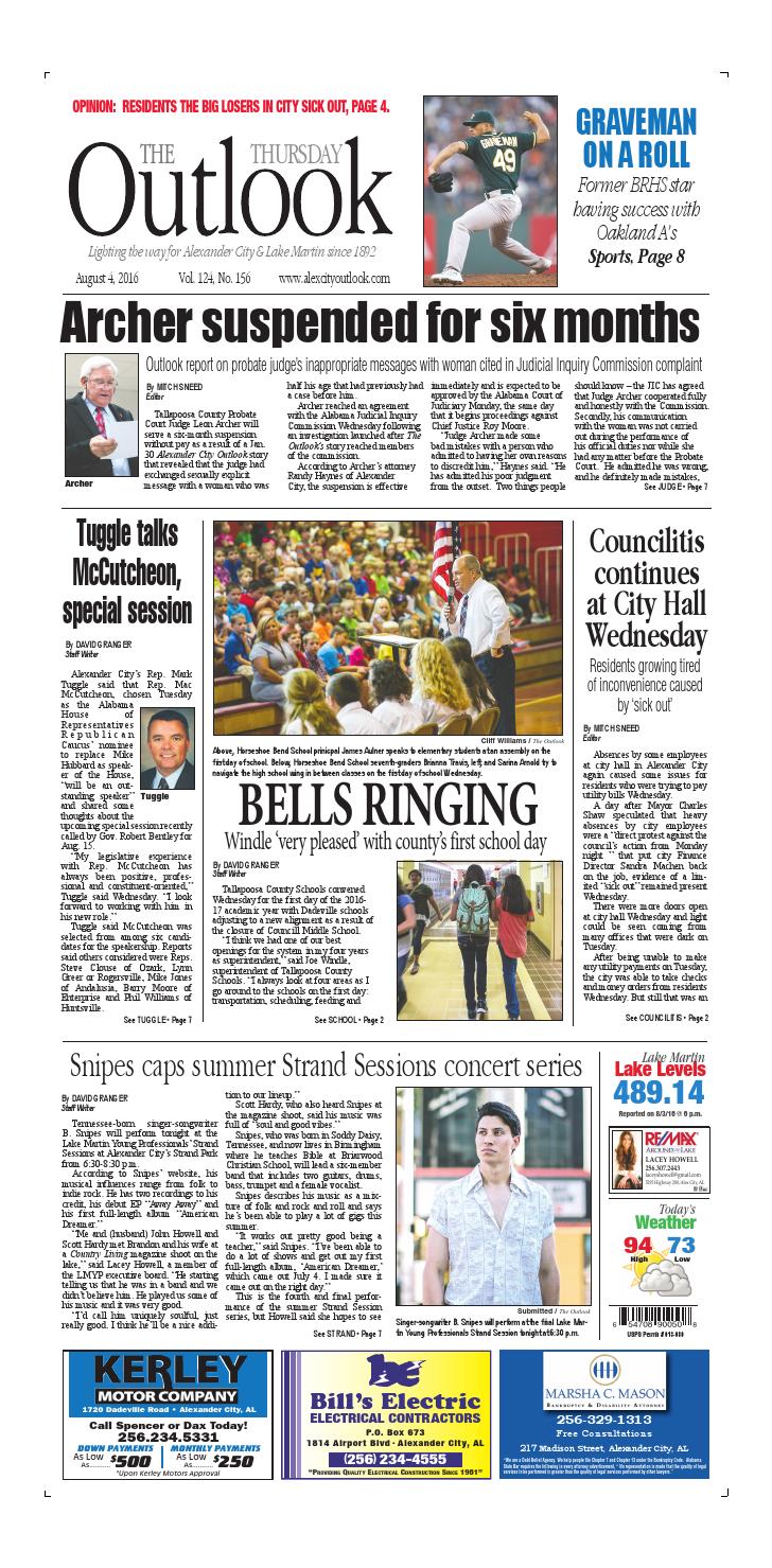 ALEXANDER CITY OUTLOOK ARCHIVES visual data 6