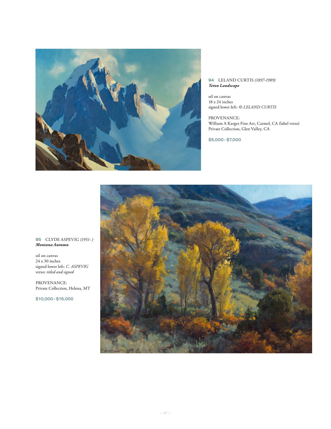 2016 Jackson Hole Art Auction Session I Catalog by Art Gallery