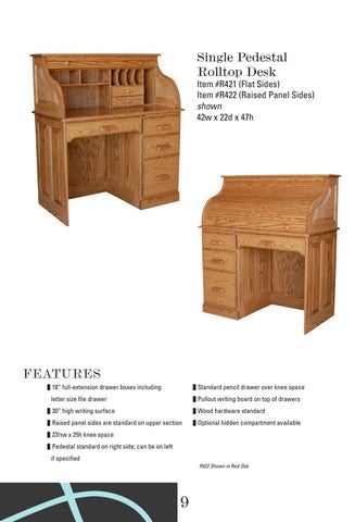 E & G Amish Furniture 2016 E&I Woodworking Rolltop 书桌 目录 / Rolltops / 第 11 页