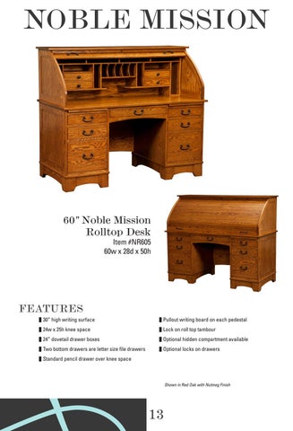 E & G Amish Furniture 2016 E&I Woodworking Rolltop 书桌 目录 / Rolltops / 第 15 页