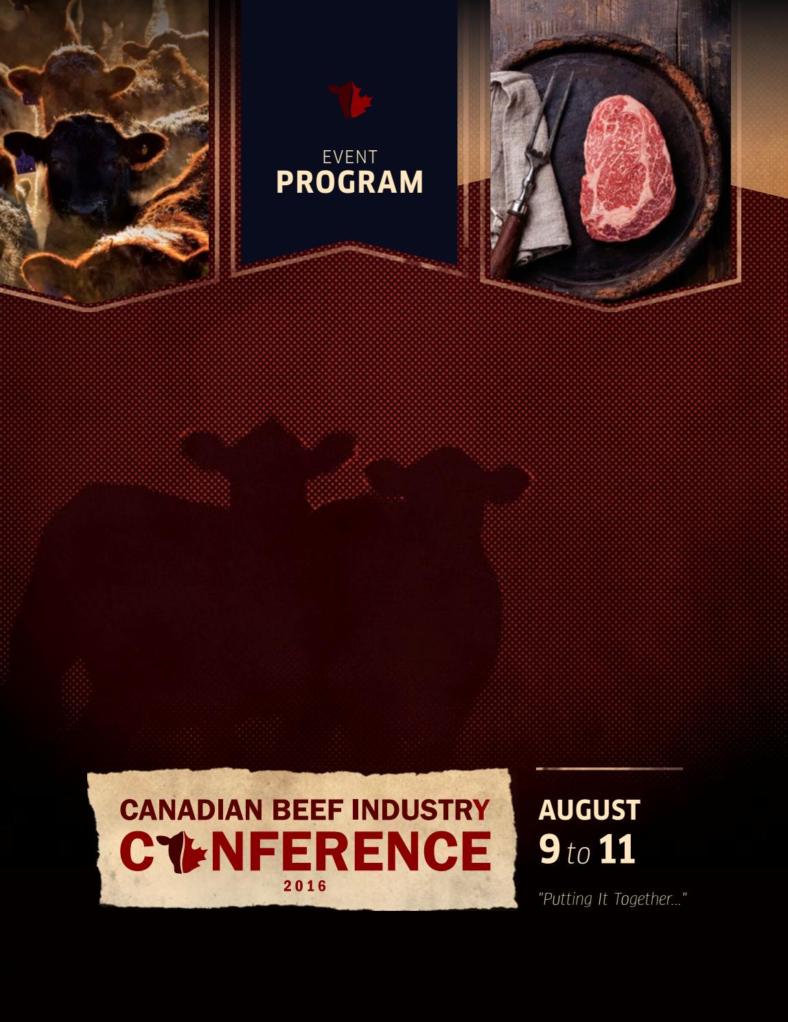 2016 Canadian Beef Industry Conference Event Program by Catalogs by Top