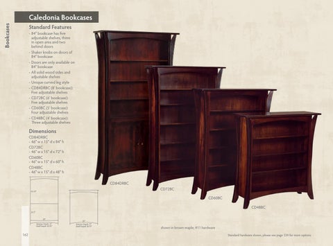E & G Amish Furniture 2016 水晶 Valley Hardwoods 书柜 目录 / Bookcases / 第 4 页