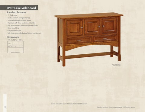 E & G Amish Furniture 2016 水晶 Valley Hardwoods 餐边柜 目录 / 第 11 页