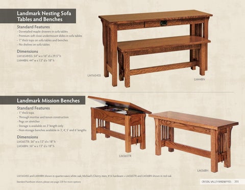 E & G Amish Furniture 2016 水晶 Valley Hardwoods 餐边柜 目录 / 第 4 页