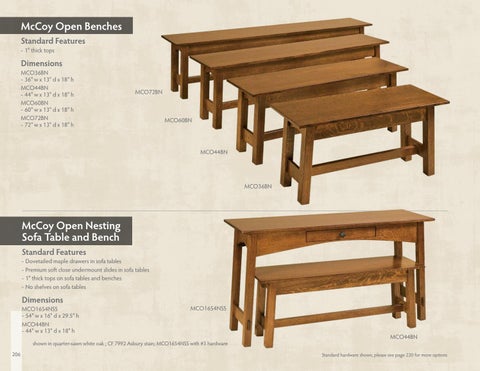 E & G Amish Furniture 2016 水晶 Valley Hardwoods 餐边柜 目录 / 第 5 页