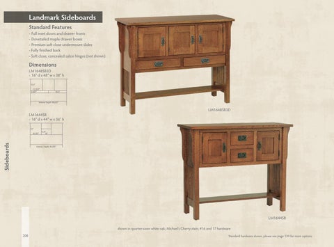 E & G Amish Furniture 2016 水晶 Valley Hardwoods 餐边柜 目录 / 第 7 页