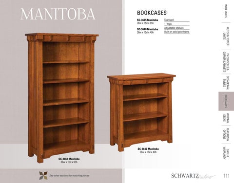 E & G Amish Furniture 2016 Schwartz Creations 书柜 目录 / Bookcases / 第 11 页