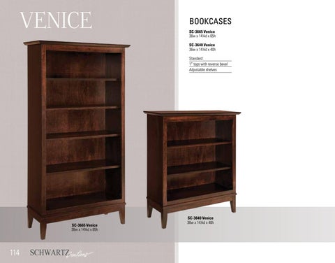 E & G Amish Furniture 2016 Schwartz Creations 书柜 目录 / Bookcases / 第 14 页