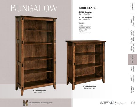 E & G Amish Furniture 2016 Schwartz Creations 书柜 目录 / Bookcases / 第 5 页