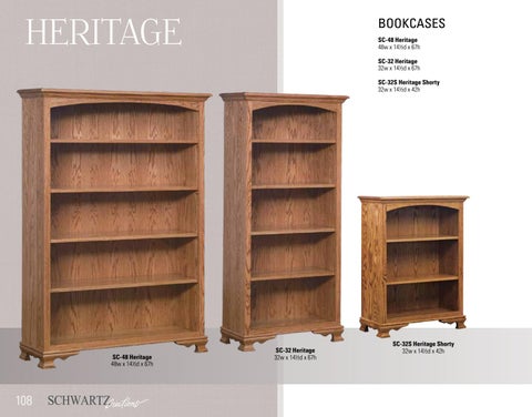 E & G Amish Furniture 2016 Schwartz Creations 书柜 目录 / Bookcases / 第 8 页