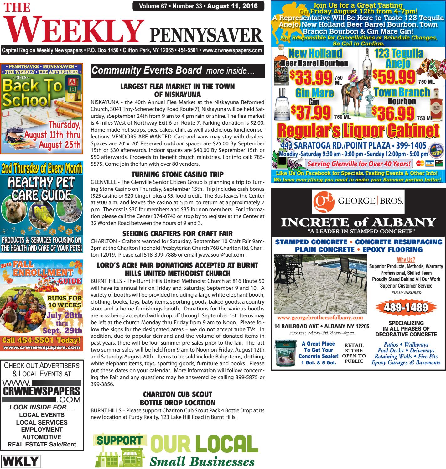 Weekly Pennysaver 081116 by Capital Region Weekly Newspapers Issuu