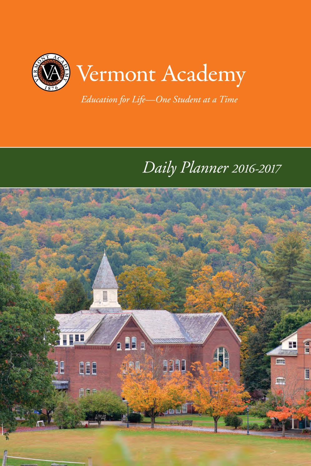 Vermont Academy Daily Planner 2016 17 by Vermont Academy Issuu