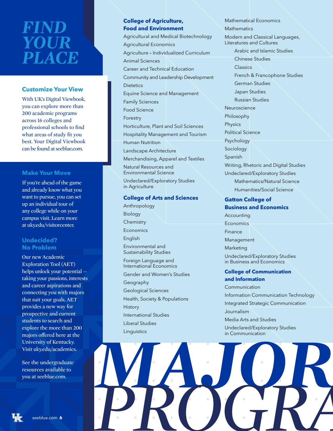 University Of Kentucky Majors >> University Of Kentucky Viewbook 2016 By University Of University Of Kentucky Majors >> University Of Kentucky Viewbook 2016 By University Of