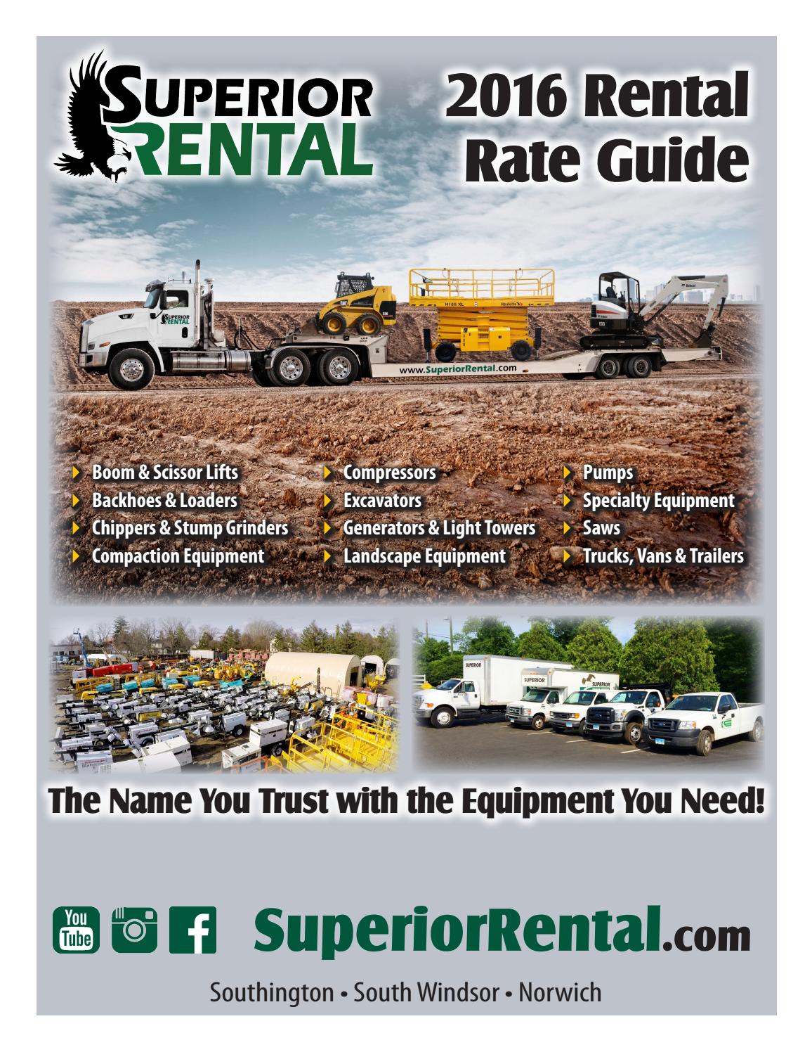 2016 Rental Rate Guide by Superior Rental Issuu
