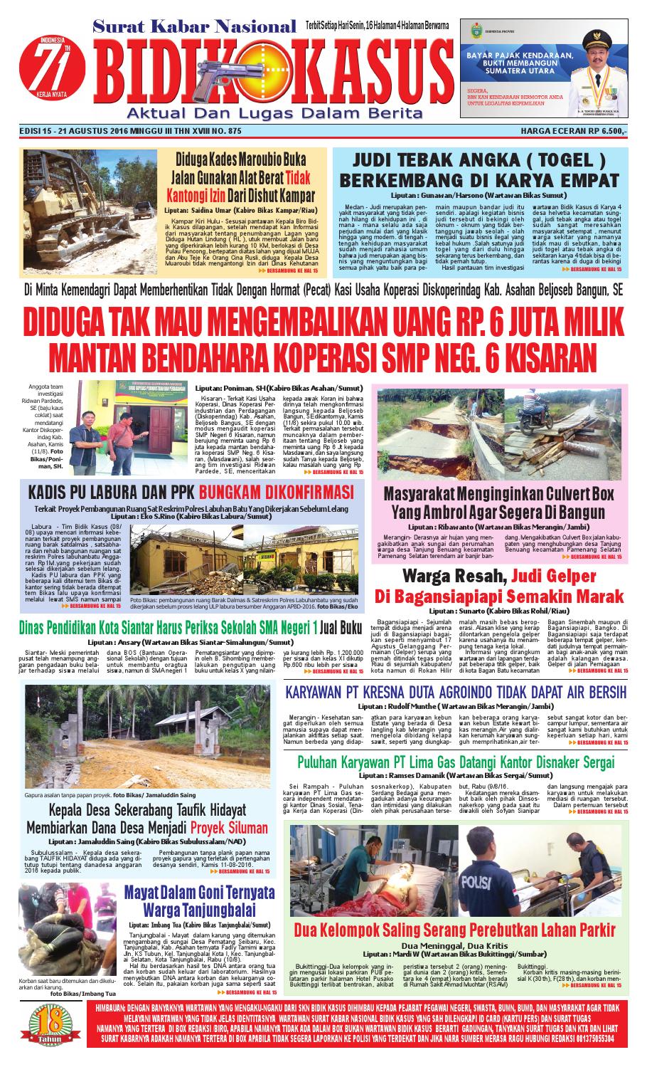 BIDIK KASUS EDISI _ 875 by Media BIDIK KASUS Issuu