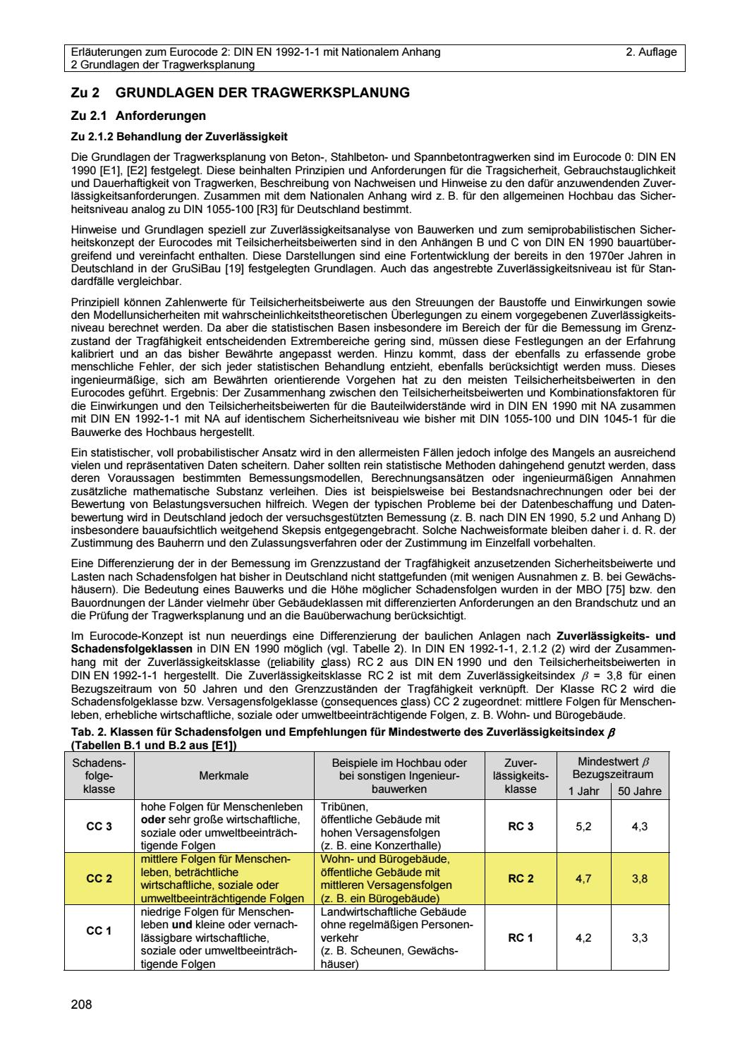Eurocode 2 F r Deutschland Kommentierte Fassung DBV Bautechnik
