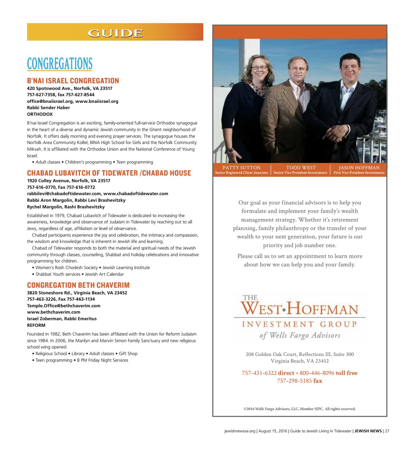 Guide to jewish living in tidewater august 15, 2016 by United Jewish  Federation of Tidewater - Issuu