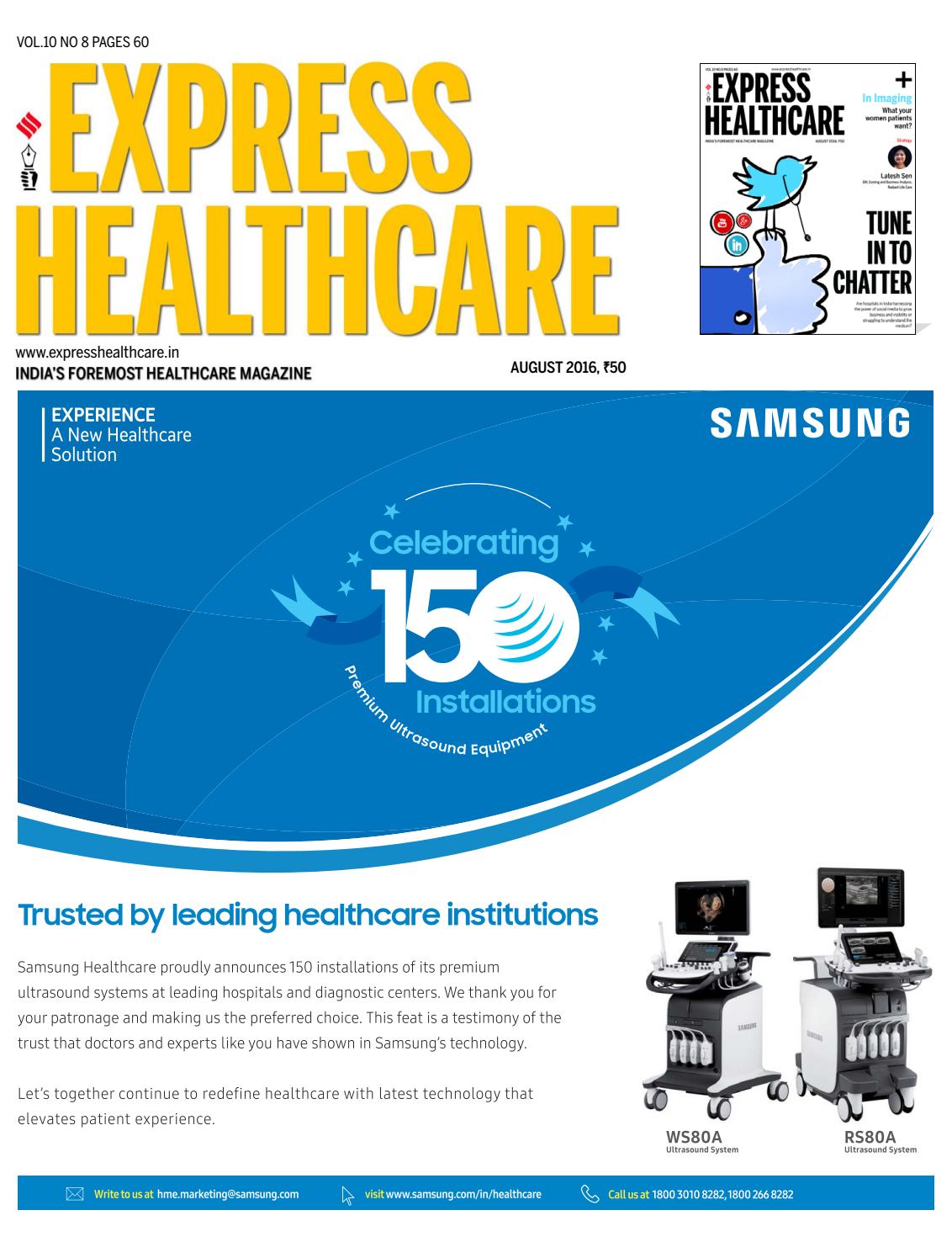 Express Healthcare (Vol.10, No.8) August, 2016 by Indian Express Issuu