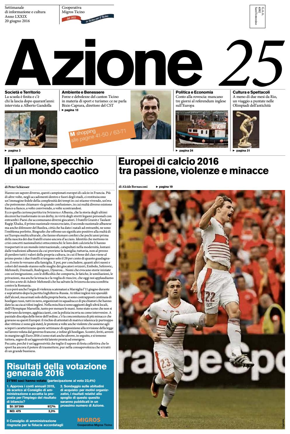 sito affidabile più popolare preordine Azione 25 del 20 giugno 2016 by Azione, Settimanale di Migros ... sito affidabile più popolare preordine Azione 25 del 20 giugno 2016 by Azione, Settimanale di Migros ...
