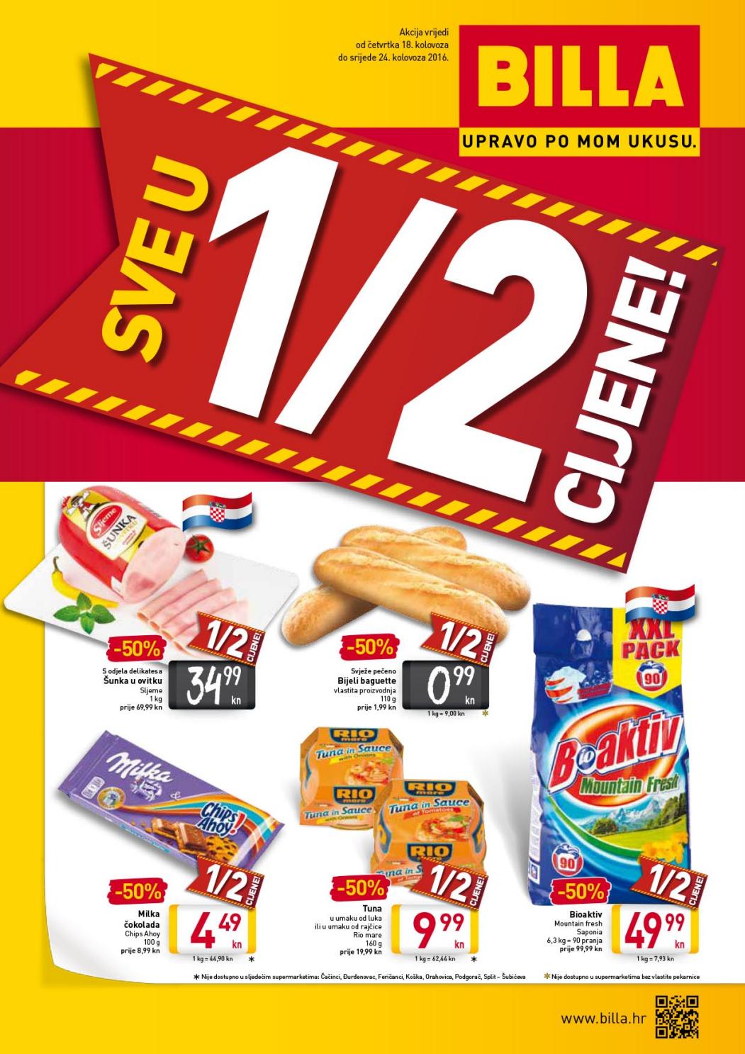 Billa katalog sve u pola cijene od 18 24 08 2016 by Catalog.hr Issuu