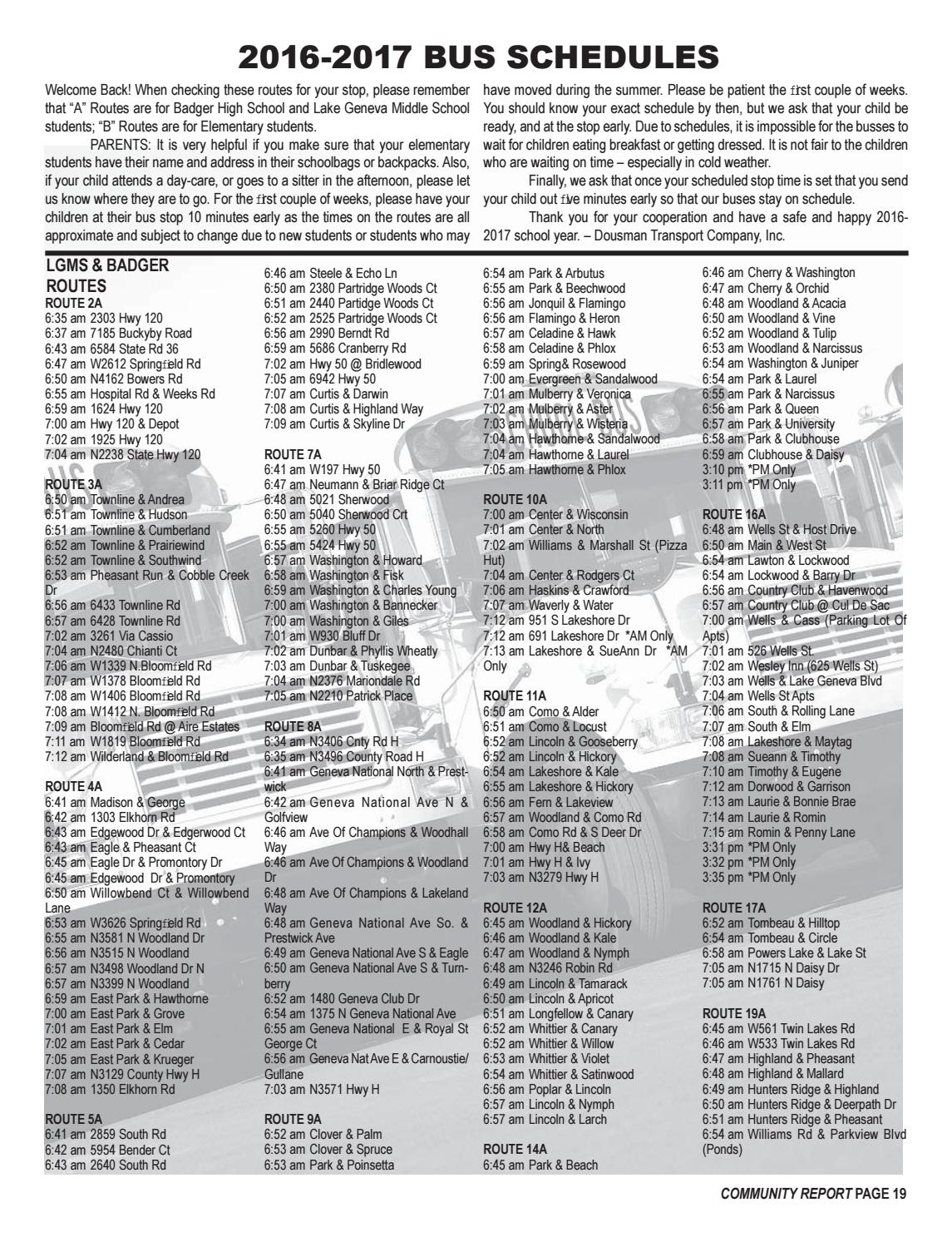 Lake Geneva Schools Community Report Aug 2016 By Lake Geneva Schools