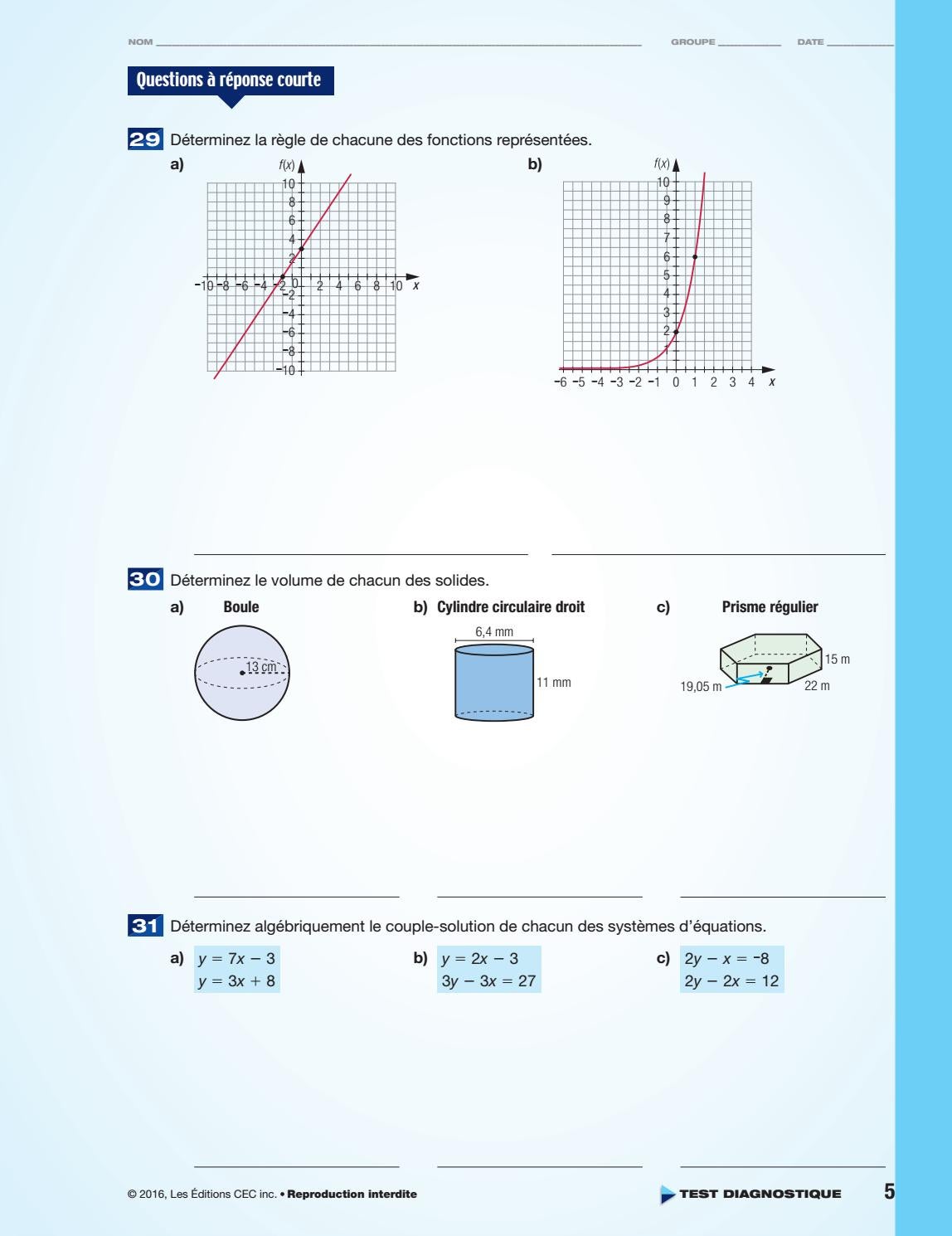 Point De Mire Secondaire 5 Sn Corrigé Pdf